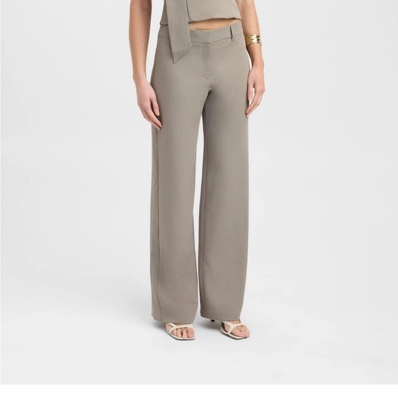 Kookai Beige Wide-Leg Pants - Picture 1 of 1